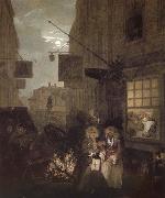 William Hogarth Four hours a day at night Germany oil painting artist